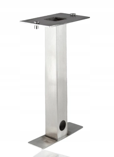 Svetelný stĺp do záhrady - Obdĺžnikový stĺp osvetlenia MCJ 4542 30 cm strieborný